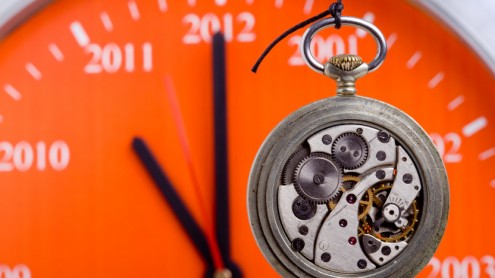 Clock with timescale of years instead of hours