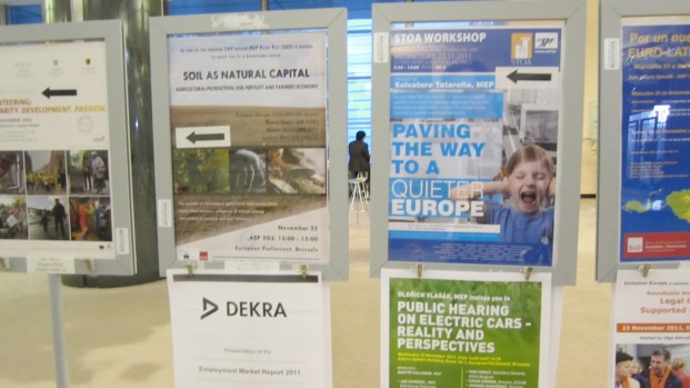 Posters for seminars in the European Parliament
